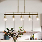 Eastmont 5 Light Linear Chandelier Brushed Natural Brass and Walnut Wood люстра 52404BNB Kichler — фото 5