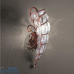 5360/A1 MM lampadari Soffiati настенный светильник с изогнутым стеклянным плафоном и металлическим держателем