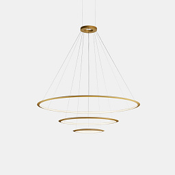 CD4O-00A9AZDUEF Leds C4 Circular подвесная люстра с тремя кольцами золотистого оттенка
