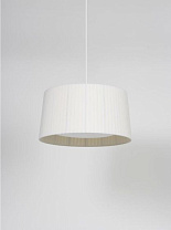GT5: LAMPSHADE: NATURAL RIBBON. CABLE: WHITE, METALLIC SISIS