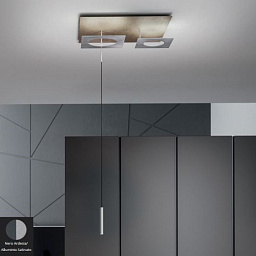 PETRA-S3ARAS Icone Petra SOSPENSIONE 41+13W 3000K NERO ARDESIA- ALLUMINIO SAT Одинарный подвес