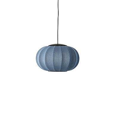 KWO45 BS LED Knit-Wit Made By Hand Подвесной светильник с овальным абажуром синего цвета с LED