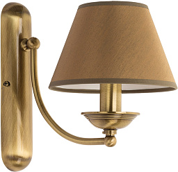 N-K-1(P/A) Kutek N Lampshade настенное бра с тканевым коническим абажуром на изогнутом кронштейне