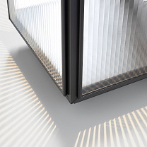 ILFORD FLOOR LARGE DALI - 3000K sateen brass clear glass