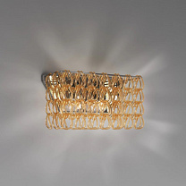 MINIGIOGALI WALL LAMP 2 CRYSTAL AMBER ГЛЯНЦЕВЫЙ ХРОМ E27 CE