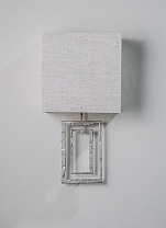Decayed Silver shown with 6 Open Back Rectangle in Natural Linen with cream card lining