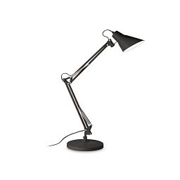 265285 Ideal lux Sally настольная лампа на гибком шарнирном основании с черным матовым плафоном