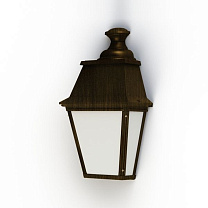 Avenue 4 N° 2; Opal PMMA Built-in LED 3000°K warm white 35W; Gold patina