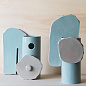 20138402 Vases Dcoupage Vitra Ваза керамическая светло-голубая с фигурой — фото 3