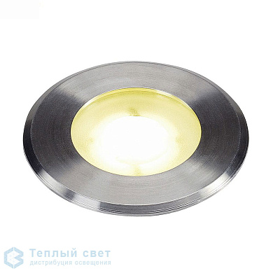 встраиваемый светильник круглой формы из нержавеющей стали