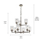 Winslow 9 Light Chandelier Brushed Nickel люстра 44031NI Kichler — фото 3