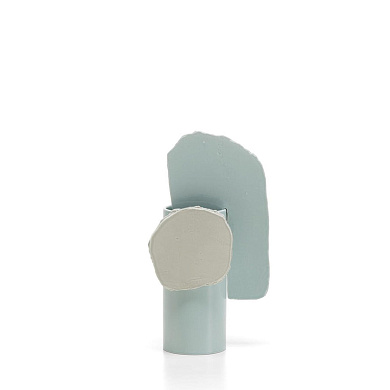 20138402 Vases Dcoupage Vitra Ваза керамическая светло-голубая с фигурой