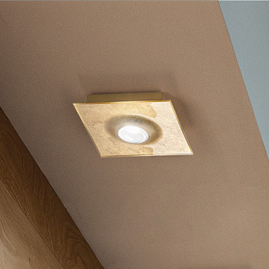 02001XXDHXPFO Elesi luce Pois PL 1L XS LED потолочный светильник квадратный с одним источником света золото