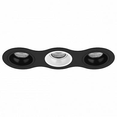 точечный потолочный светильник в черно-белом корпусе