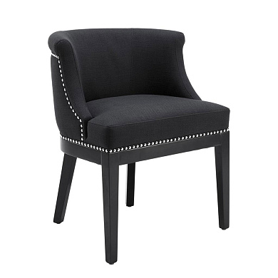 110747 Dining Chair Boca Grande panama black стул Eichholtz