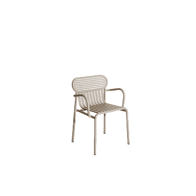 M0740321 WEEK-END Petite Friture Обеденный стул с подлокотниками садовый металлический песочный
