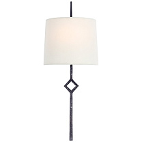 Cranston Small Sconce состаренное железо с льняным абажуром