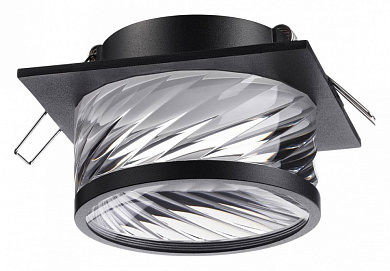 встраиваемый точечный светильник черного цвета