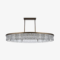 Small Double Drum Oval Chandelier - Размер 2 (Ш 2000 мм x Г 860 мм)