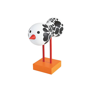 2876-3000 Birds 1967 Design House Stockholm Фигурка птицы с графичным чёрно-белым узором
