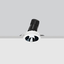 Reflex adjustable luminaire - Ø 96 mm - neutral white - flood optic - frame 12.6W 638.7lm - 4000K - DALI-2 - Colour: White / Aluminium