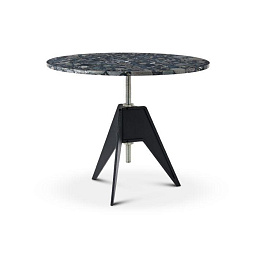 SCB03MT04PE Tom Dixon Stone обеденный стол с мраморной поверхностью и устойчивым металлическим основанием
