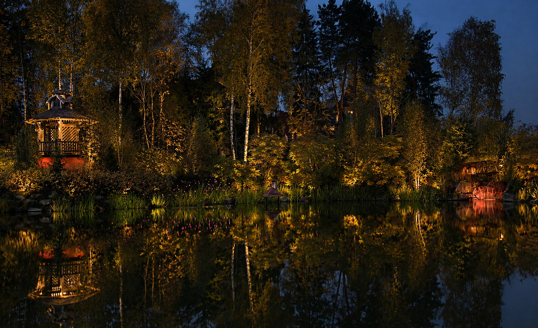 Ландшафтное освещение ресторана Жан Реми — фото 50