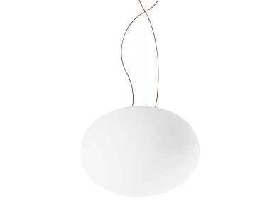 подвесной светильник с округлым плафоном белого цвета