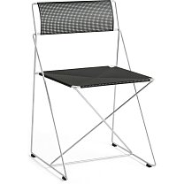 X-Line Chair, сиденье и спинка сталь с порошковым покрытием, черный / каркас горячеоцинкованная сталь