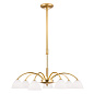LU 1599/7 gold-matt/438 opal Opaldesign Orion подвесная люстра — фото 3