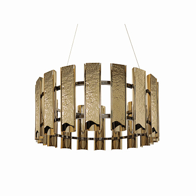 подвесной светильник с цилиндрическими металлическими элементами