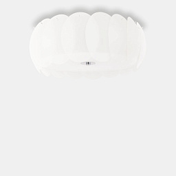 094014 Ideal lux Ovalino потолочный светильник с овальным объемным корпусом из белого материала