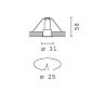 P307 Laser iGuzzini Fixed round mini-recessed luminaire - LED - spot - White/Black