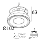 21613 9030 B-C Delta Light TWEETER М Trimless Soft утопленный точечный светильник — фото 1