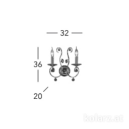 настенный светильник с двумя плафонами