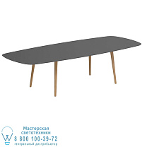 STYLETTO СТАНДАРТНЫЙ ОБЕДЕННЫЙ СТОЛ 300X120CM НОГИ ТИКА КЕРАМИЧЕСКАЯ СТОЛЕШНЯЯ ЧЕРНАЯ Royal Botania