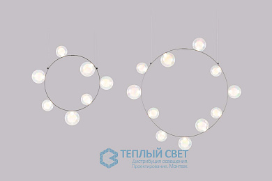 подвесное световое панно с круглыми источниками света
