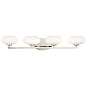 Pim 34" 4 Light Vanity Light with Satin Etched Cased Opal Glass Polished Nickel настенный светильник 55026PN Kichler — фото 5