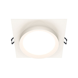 DL086-GX53-SQ-W Maytoni Hoop встраиваемый потолочный светильник белого цвета с квадратным корпусом
