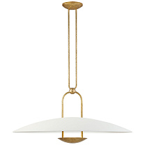 Cara Large Sculpted Pendant натуральная латунь с гипсовым белым абажуром