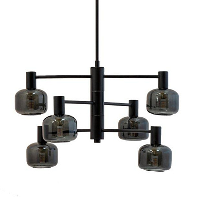 Arp 6-bulb chandelier Dyberg Larsen люстра черный 9305