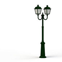 150034019 Roger Pradier Place Des Vosges Evolution уличный фонарный столб с тремя рожками в зелёном цвете