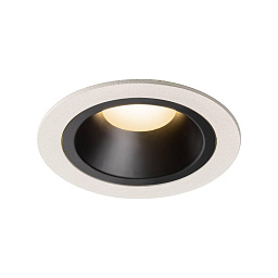 встраиваемый потолочный светильник белый с чёрной вставкой