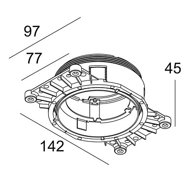 27710 0010 Delta Light OPTIONS МОНТАЖНЫЙ КОМПЛЕКТ TRIMLESS OFA ARTUUR R