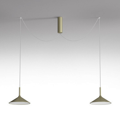 Rotaliana Dry H2 SP LED современная люстра с двумя источниками света сатиновая бронза 1DYH200064ZL0