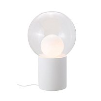 Boule High, внешняя сфера — прозрачное стекло, внутренняя — опаловое белое стекло, белое основание