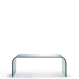 F2620TB100TR20 Fontana Arte Tavolino стол с прозрачной стеклянной поверхностью и металлическим основанием