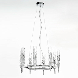 497/8 chrome IDL Bamboo люстра хромированная с восемью рожками