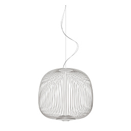 FN2640272AM_10 Foscarini Spokes подвесной светильник с каркасом из тонких металлических прутьев
