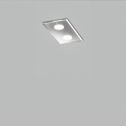 Metal Lux Dado PL 2L прямоугольный потолочный светильник с двумя лампами белый 259.302.02